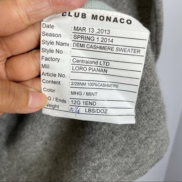 Club Monaco Color Block Cashmere Sweater - Picture 6 of 6